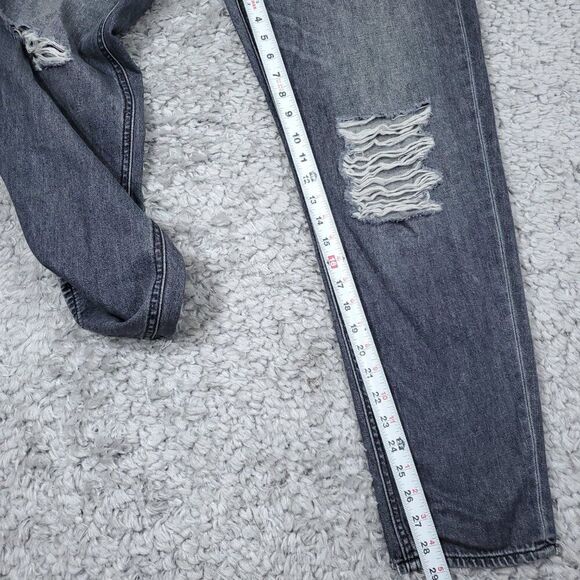 Hidden Zoey Mom Tapered Jeans Ripped High Rise Gray Busted Knee Size 30 - Picture 9 of 10
